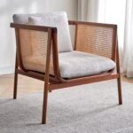 Keva Solid Wood Rattan Armchair - Image 3