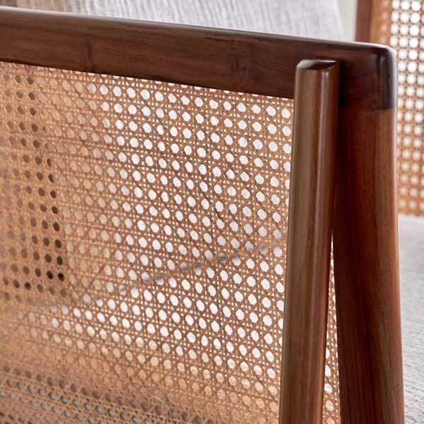 Keva Solid Wood Rattan Armchair - Image 6