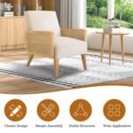 Pina Solid Wood Rattan Lounge Chair - Image 6