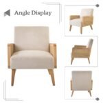 Pina Solid Wood Rattan Lounge Chair - Image 5
