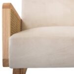 Pina Solid Wood Rattan Lounge Chair - Image 4