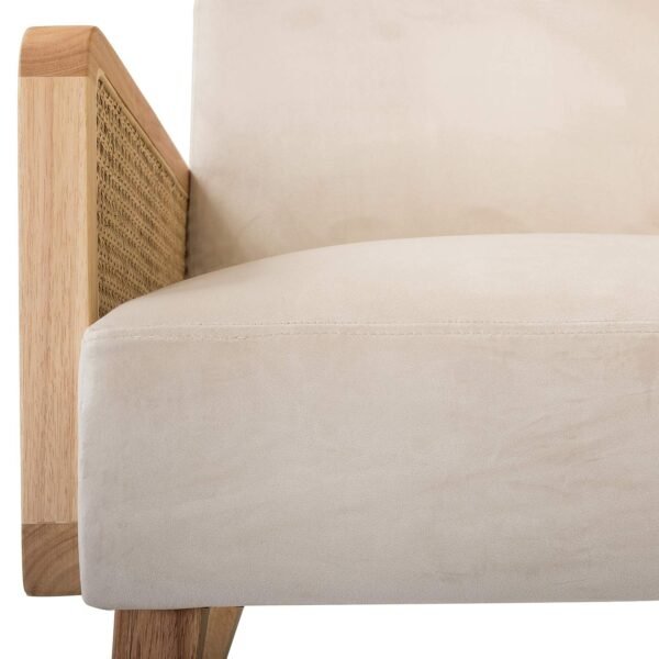 Pina Solid Wood Rattan Lounge Chair - Image 4