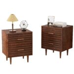 Rida Solid Wood Set of 2 Bedside Table - Image 4