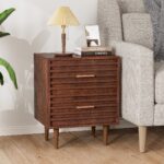Rida Solid Wood Set of 2 Bedside Table
