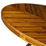 Kerq Solid Wood Oval Dining Table - Image 5