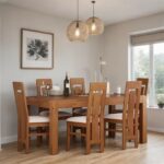 Mila Solid Wood 6-8 Seater Dining Table - Image 2