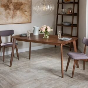 Goko Solid Wood Rectangular 6-Seater Dining Table