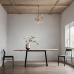 Glen Solid Wood Metal Legs Dining Table - Image 6