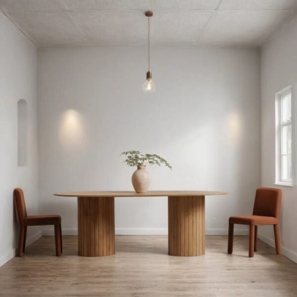 Crest Solid Wood 6-8 Seater Luxury Dining Table - Image 1