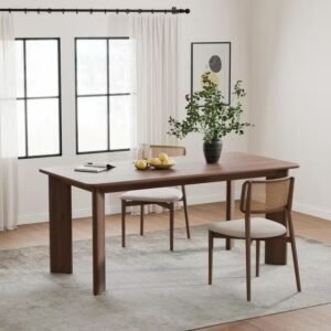 Geto Solid Wood Rectangular 6-Seater Dining Table