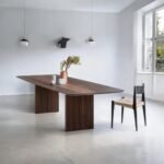 Odon Solid Wood 8-Seater Minimalist Dining Table