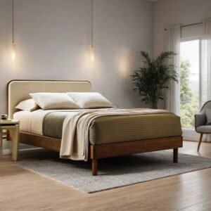 Silo Modern Solid Wood Upholstered Bed