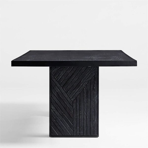 Duke Solid Wood Black 8-Seater Dining Table - Image 4