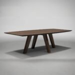 Quad Solid Wood Angled Leg Dining Table - Image 3