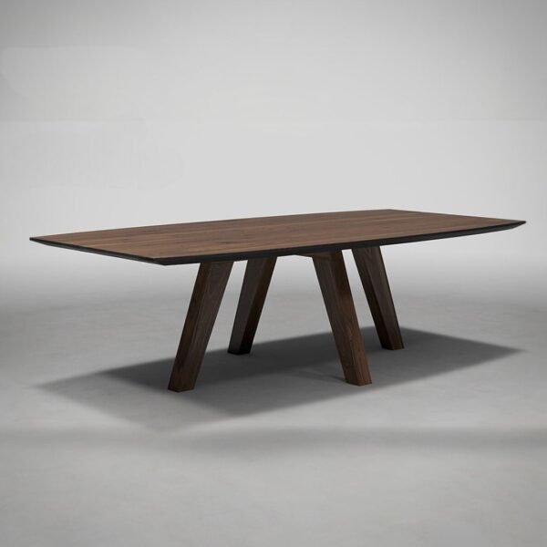 Quad Solid Wood Angled Leg Dining Table - Image 3