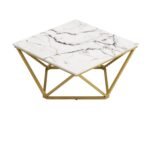Gina Marble Metal Coffee Table - Image 4