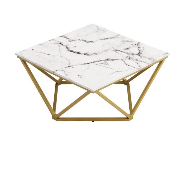 Gina Marble Metal Coffee Table - Image 4