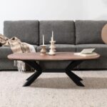 Ivon Solid Wood Metal Coffee Table - Image 3