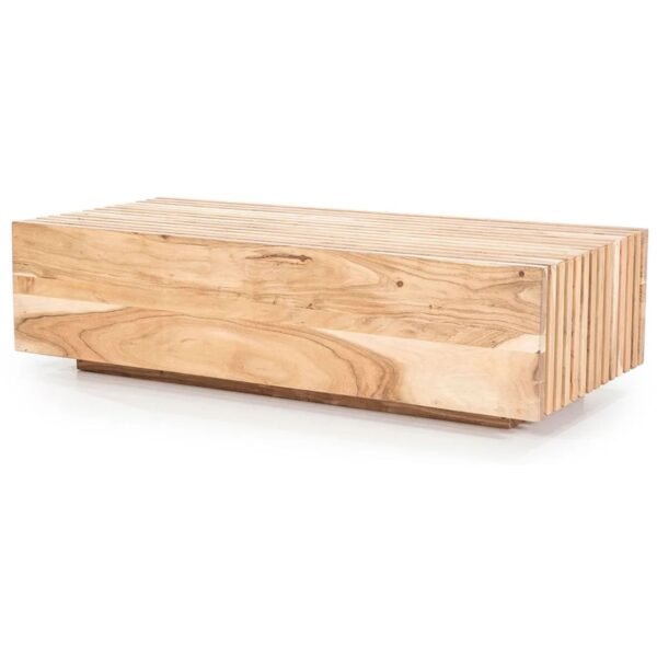 Exon Solid Wood Fluted Coffee Table - Image 3
