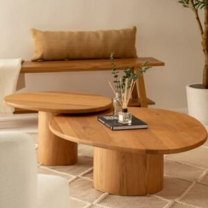 Koko Solid Wood Nesting Coffee Table Set Of 2