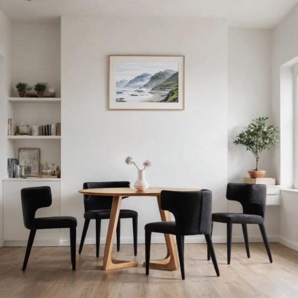 Weston Solid Wood Round Modern 4-Seater Dining Table - Image 2