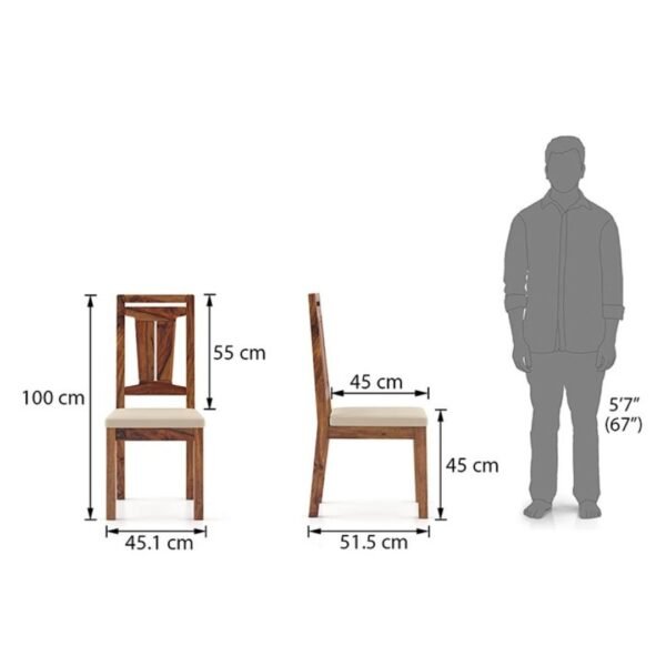 Elara Solid Wood Classic Dining Chair - Image 6