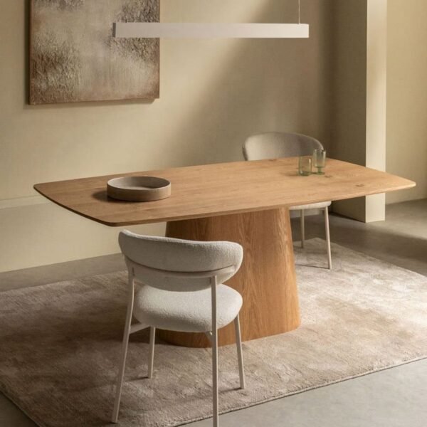 Kira Solid Wood Rectangular 6-8 Seater Dining Table - Image 1