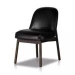 Harry Solid Wood Armless Upholstered Dining Chair - Image 10