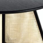 Cika Stylish Solid Wood Rattan 4-Seater Dining Table - Image 8