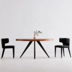 Kerq Solid Wood Oval Dining Table