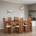 Mila Solid Wood 6-8 Seater Dining Table