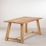 Zone Solid Wood 6-Seater Dining Table - Image 4