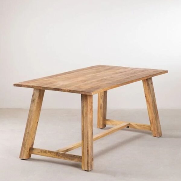 Zone Solid Wood 6-Seater Dining Table - Image 4