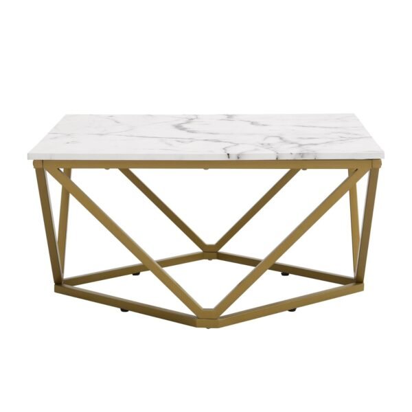 Gina Marble Metal Coffee Table - Image 5