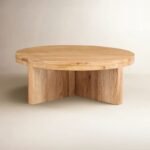 Thomas Solid Wood Contemporary Round Coffee Table - Image 4