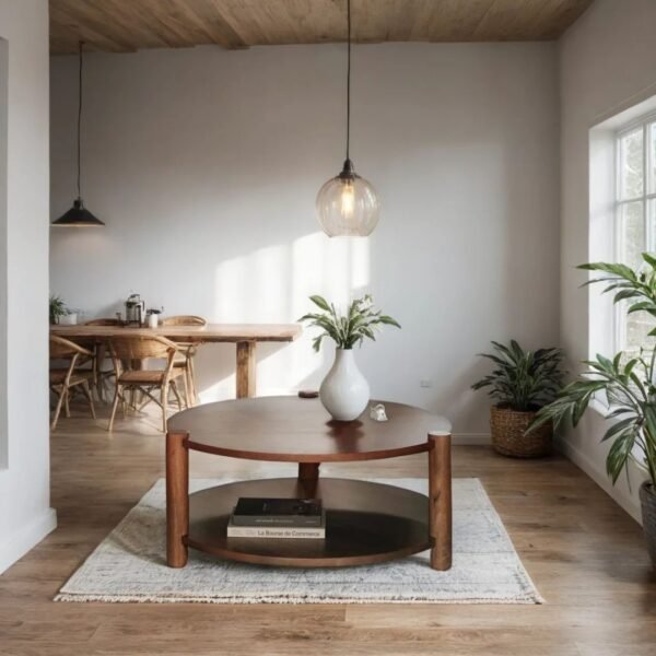 Meadows Solid Wood Round Coffee Table - Image 1