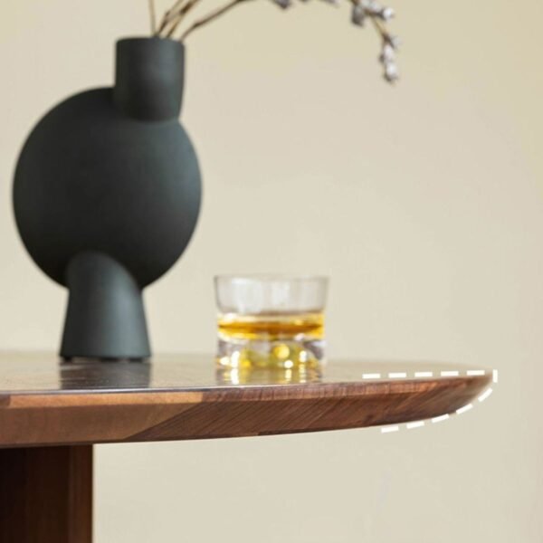 Fred Modern Round Solid Wood Dining Table - Image 5