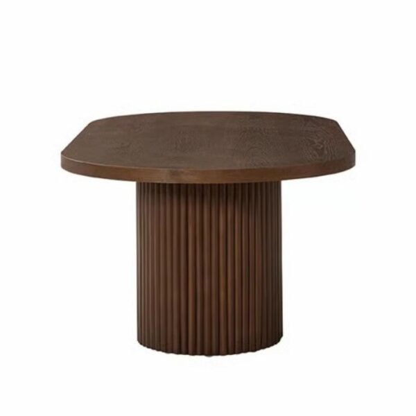 Oken Solid Wood Oval Modern Coffee Table - Image 4