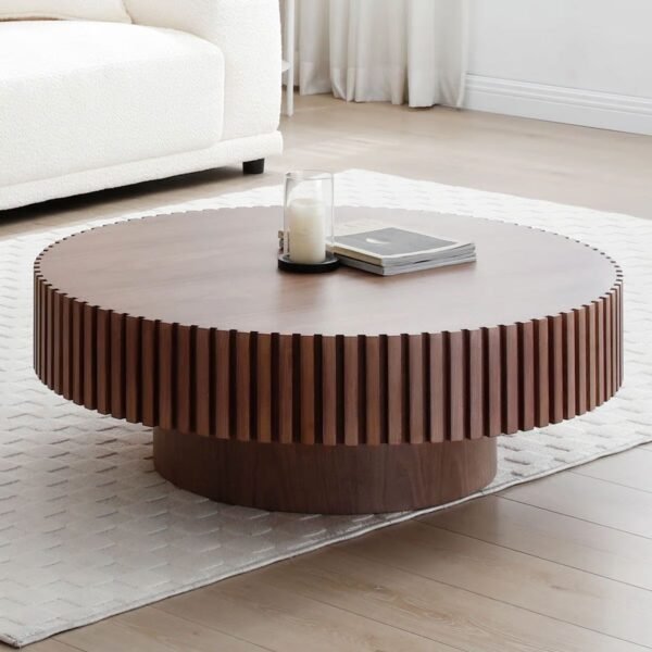 Starc Solid Wood Round Coffee Table - Image 2