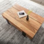 Adol Solid Wood Metal Coffee Table - Image 3