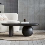 Meda Solid Wood Pedestal Coffee Table