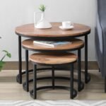 Kudo Solid Wood Nesting Coffee Table Set of 3