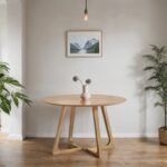 Weston Solid Wood Round Modern 4-Seater Dining Table
