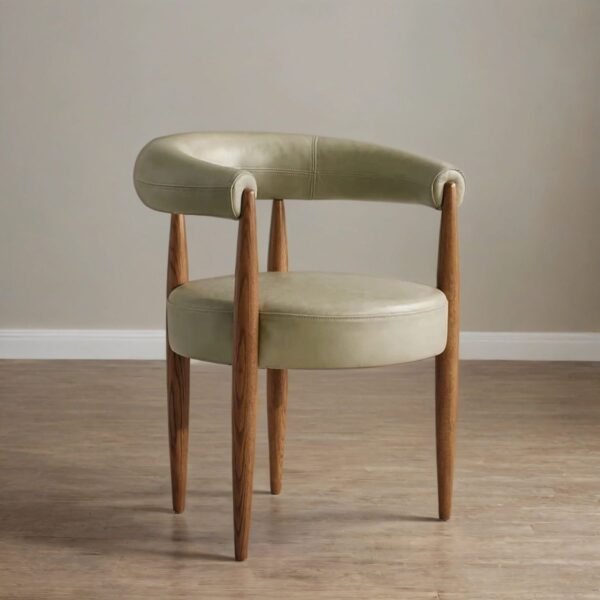 Sutton Solid Wood Curved Dining Chair - Image 1