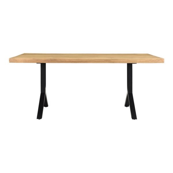 Pebble Solid Wood Dining Table with Metal Legs - Image 4