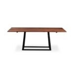 Glen Solid Wood Metal Legs Dining Table - Image 3
