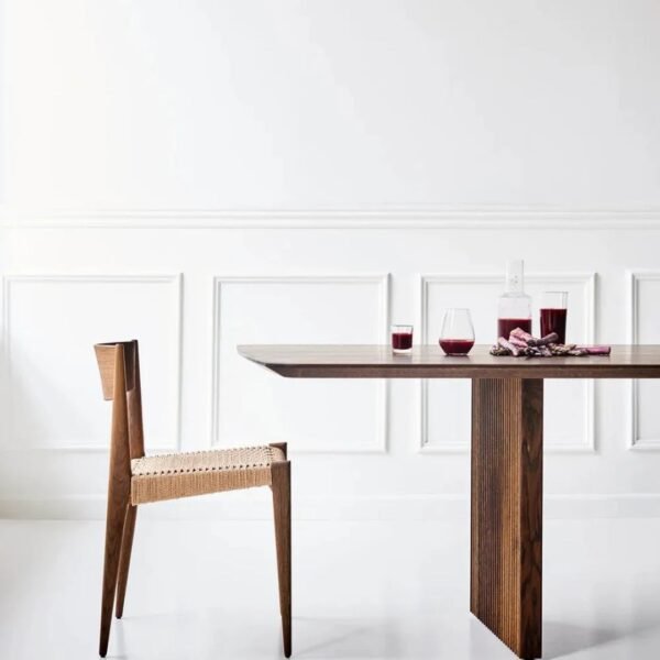 Odon Solid Wood 8-Seater Minimalist Dining Table - Image 2