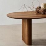 Juna Solid Wood Modern 8-Seater Oval Dining Table - Image 4