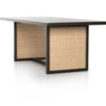 Clara Solid Wood Rattan Dining Table - Image 5