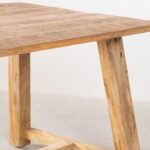 Zone Solid Wood 6-Seater Dining Table - Image 5